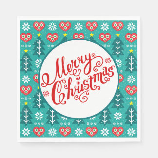 Serviette En Papier Joyeux Noël scandinave
