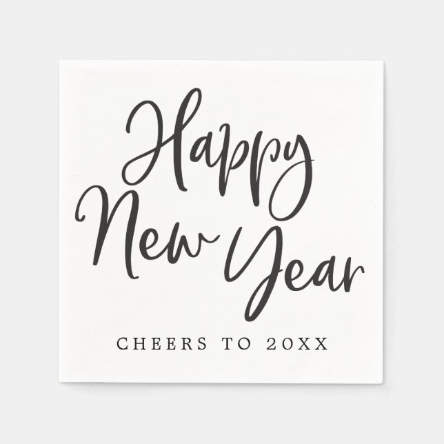 Serviette En Papier Joyeux Nouvel An - Jour de l'An Serviettes de fête (Devant)