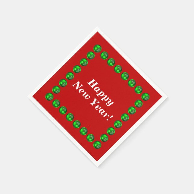 Serviette En Papier Joyeux Nouvel An serviettes (Coin)