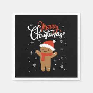 Serviette En Papier Joyeux pain d'épices de Noël | cookie de noël