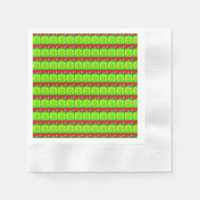 Serviette En Papier Joyeux papier Napkin (Devant)