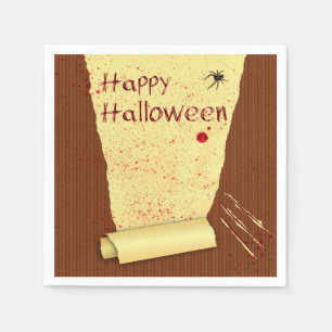 Serviette En Papier Joyeux papier peint Halloween sanglant
