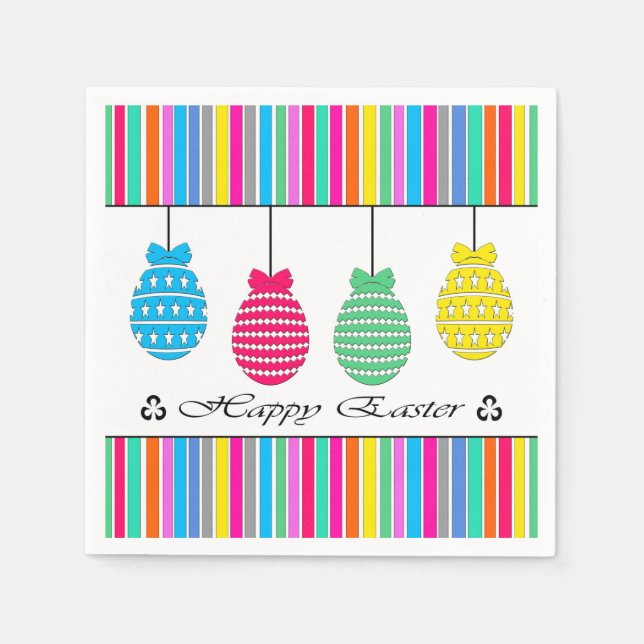 Serviette En Papier Joyeux Pâques (Devant)