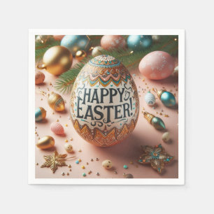 Serviette En Papier Joyeux Pâques