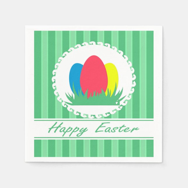 Serviette En Papier Joyeux Pâques (Devant)