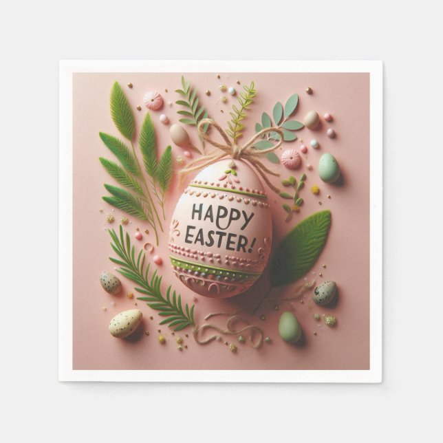 Serviette En Papier Joyeux Pâques (Devant)