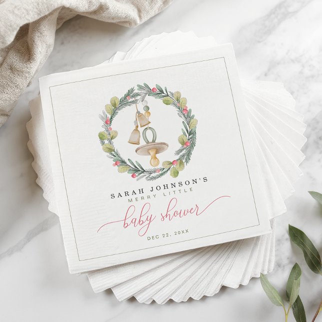 Serviette En Papier Joyeux petit Baby shower déjeuner Napkins (Merry Little Baby Shower )
