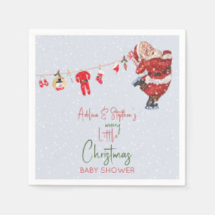 Serviette En Papier Joyeux petit Noël garçon fille Baby shower d'hiver