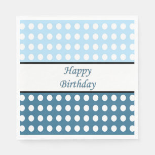 Serviette En Papier Joyeux point Polka d'anniversaire
