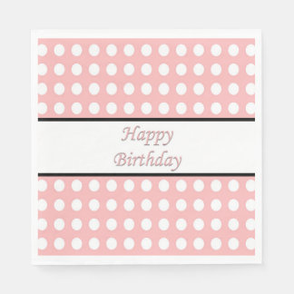 Serviette En Papier Joyeux point Polka d'anniversaire