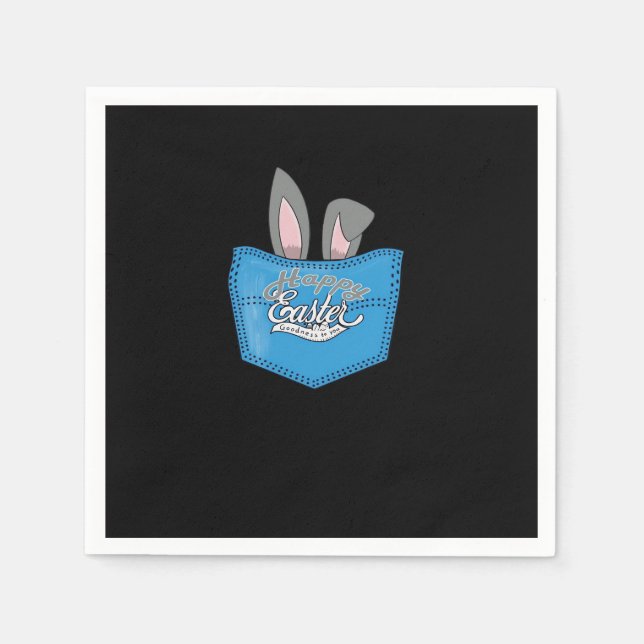 Serviette En Papier Joyeux Pop Pâques Peeking Bunny (Devant)