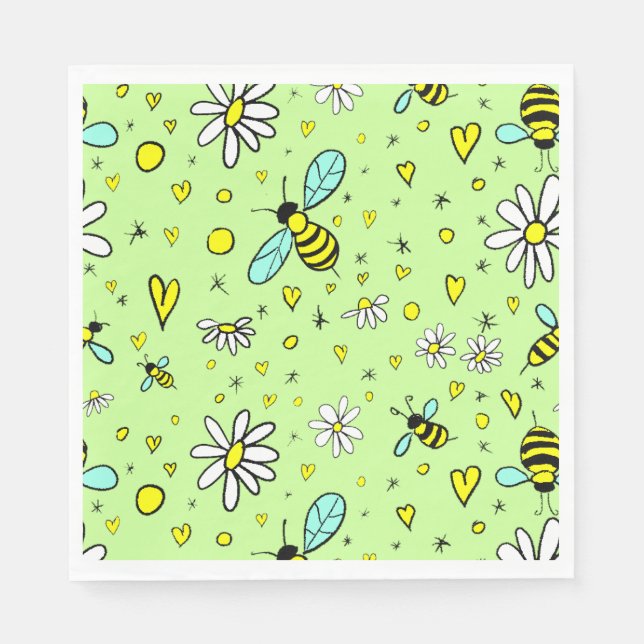 Serviette En Papier joyeux printemps (Devant)
