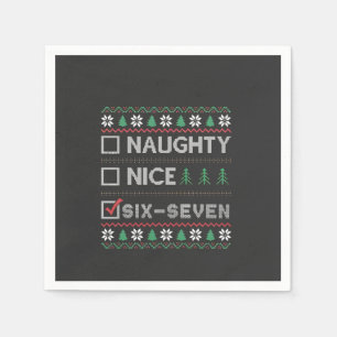 Serviette En Papier Joyeux Sale Six Sept Drôle  6 7 Noël Moche 