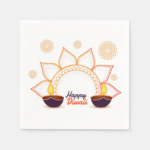 Serviette En Papier Joyeux serviettes Diwali