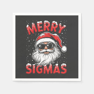 Serviette En Papier Joyeux Sigmas Funny Gen Alpha collège Noël