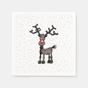 Serviette En Papier Joyeux Stressmas avec Rudolph