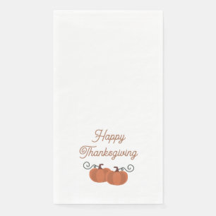 Serviette En Papier Joyeux Thanksgiving Citrouille Automne 