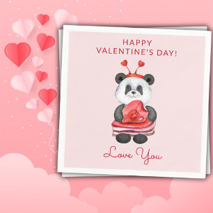 Serviette En Papier Joyeux Valentines Jour de Jour serviettes