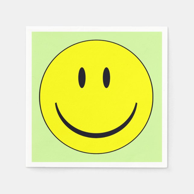 Serviette En Papier Joyeux visage (Devant)