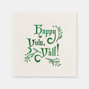 Serviette En Papier Joyeux Yule Yall Southern Christmas Pagan