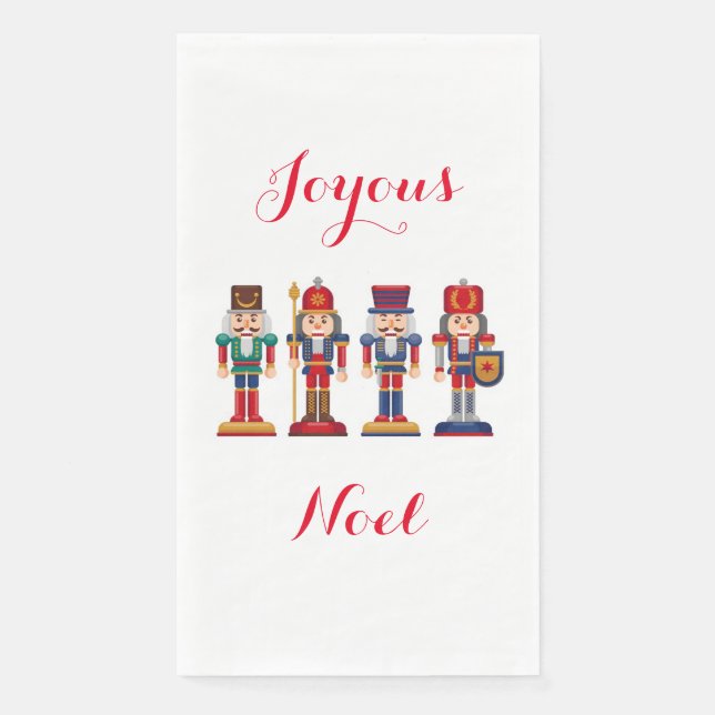 Serviette En Papier Joyous Noel Nutcracker Papier serviette d'hôte (Devant)