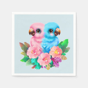 Serviette En Papier Jumeaux de perroquets pour bébés