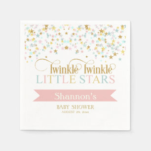 Serviette En Papier Jumeaux Petites Étoiles Brillant Baby Shower Toute