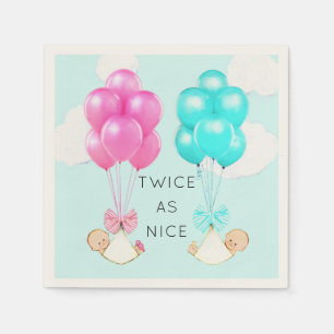 Serviette En Papier jumelle le baby shower