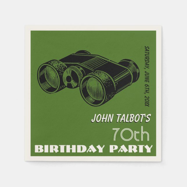 Serviette En Papier Jumelles 70e Anniversaire Papier de fête Napkin (Devant)