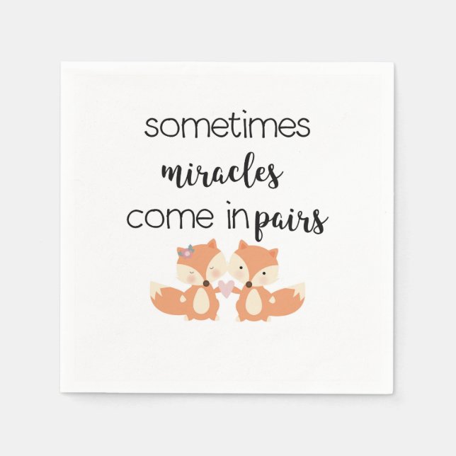 Serviette En Papier Jumelles filles (Devant)