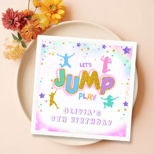 Serviette En Papier Jump Trampoline Jump Bounce Jouer Anniversaire