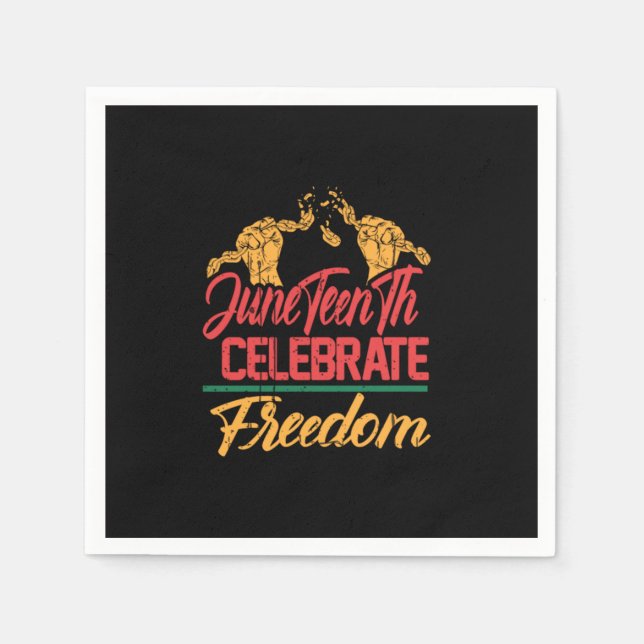 Serviette En Papier Juneteenth Celebrate Freedom Alberto.png (Devant)