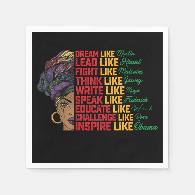 Serviette En Papier Junetten Dream Lead Combattez comme la liberté noi (Devant)