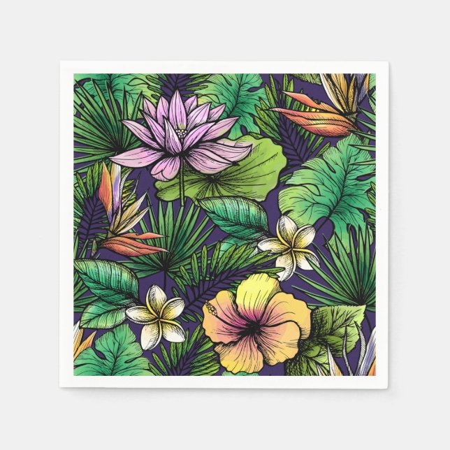 Serviette En Papier Jungle (Devant)