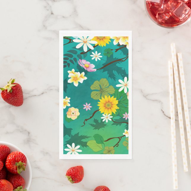 Serviette En Papier Jungle imaginaire 1 (En situation)