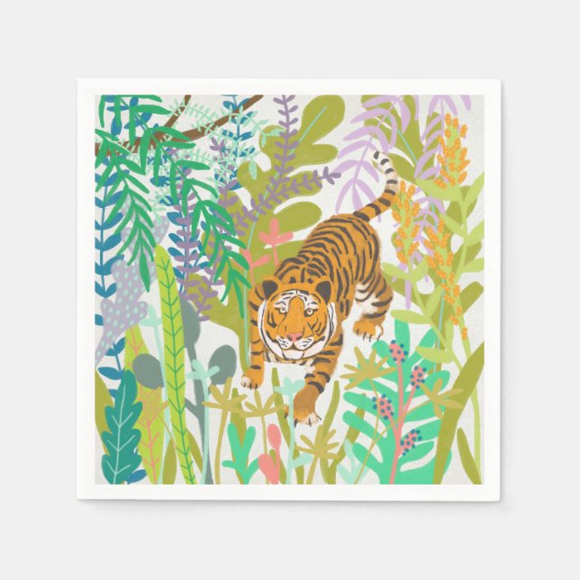 Serviette En Papier Jungle Roar - Tigre (Devant)