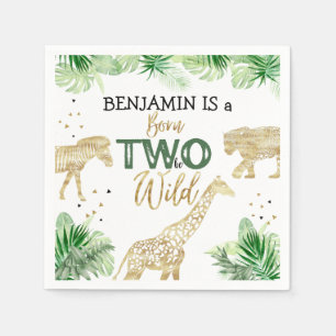 Serviette En Papier Jungle Safari 2ème anniversaire