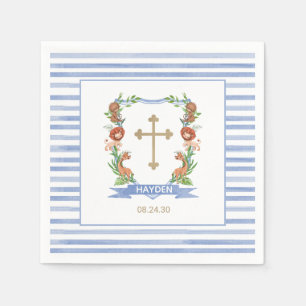Serviette En Papier Jungle Safari Crest Boy Baptism Napkins
