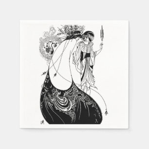 Serviette En Papier Jupe Peacock Beardsley Art Nouveau