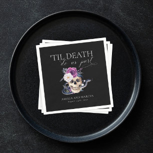 Serviette En Papier Jusqu'à ce que la mort nous sépare Invitation de m