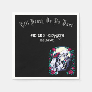 Serviette En Papier Jusqu'à ce que la mort nous sépare Mariage de sque