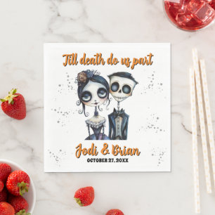 Serviette En Papier Jusqu'à ce que la mort nous sépare Mariage d'Hallo