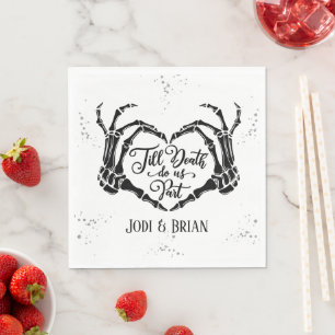 Serviette En Papier Jusqu'à ce que la mort nous sépare Mariage d'Hallo