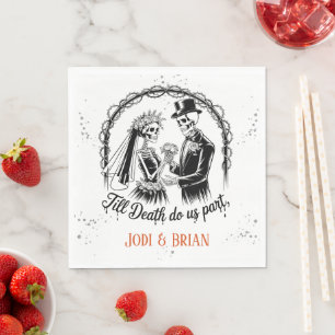 Serviette En Papier Jusqu'à ce que la mort nous sépare Mariage d'Hallo