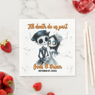 Serviette En Papier Jusqu'à ce que la mort nous sépare Mariage d'Hallo