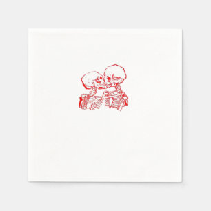 Serviette En Papier Jusqu'à ce que la mort nous sépare (Rouge Transpar