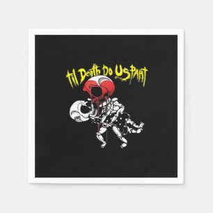 Serviette En Papier Jusqu'à ce que la mort nous sépare - Skeleton coup