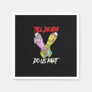 Serviette En Papier Jusqu'à ce que la mort nous séparent les mains de 