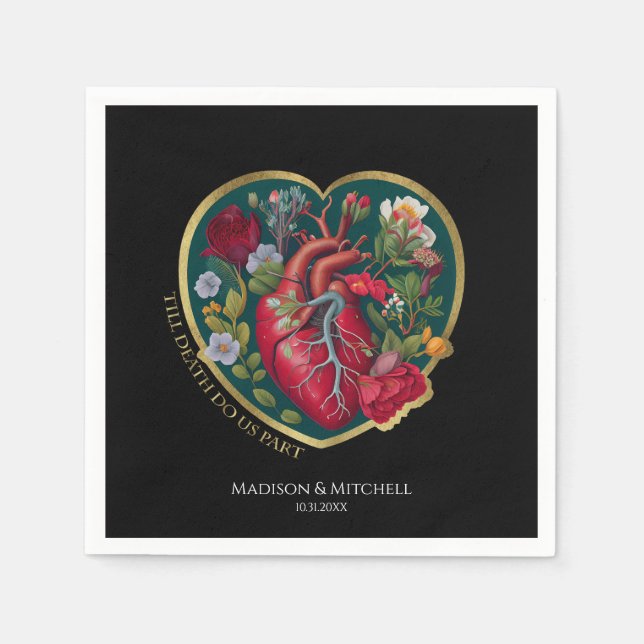 Serviette En Papier Jusqu'à la mort Faisons-nous partie Goth Coeur Hal (Devant)