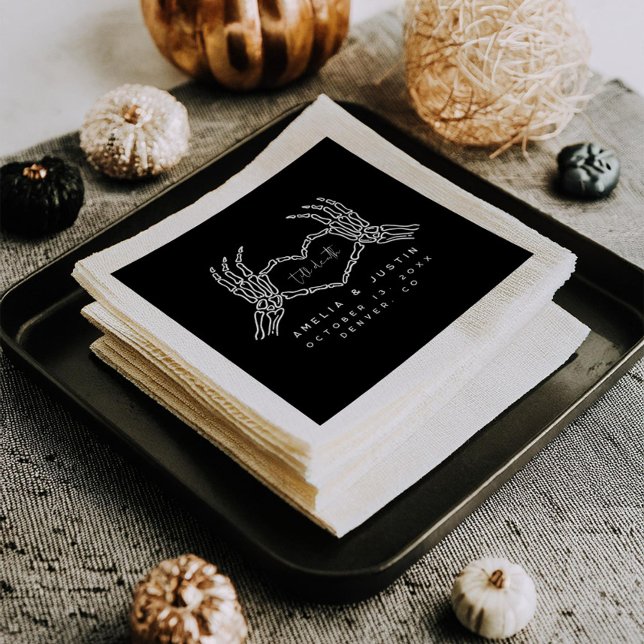 Serviette En Papier Jusqu'à la mort Halloween Mariage Cocktail serviet (Créateur téléchargé)